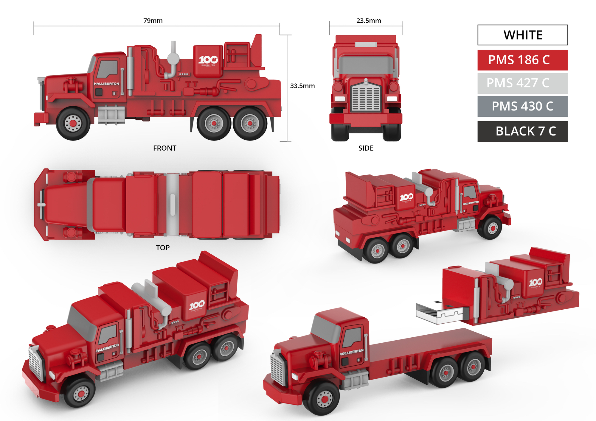 3D ФЛЕШКА ГРУЗОВИК "HALLIBURTON" — фото 8