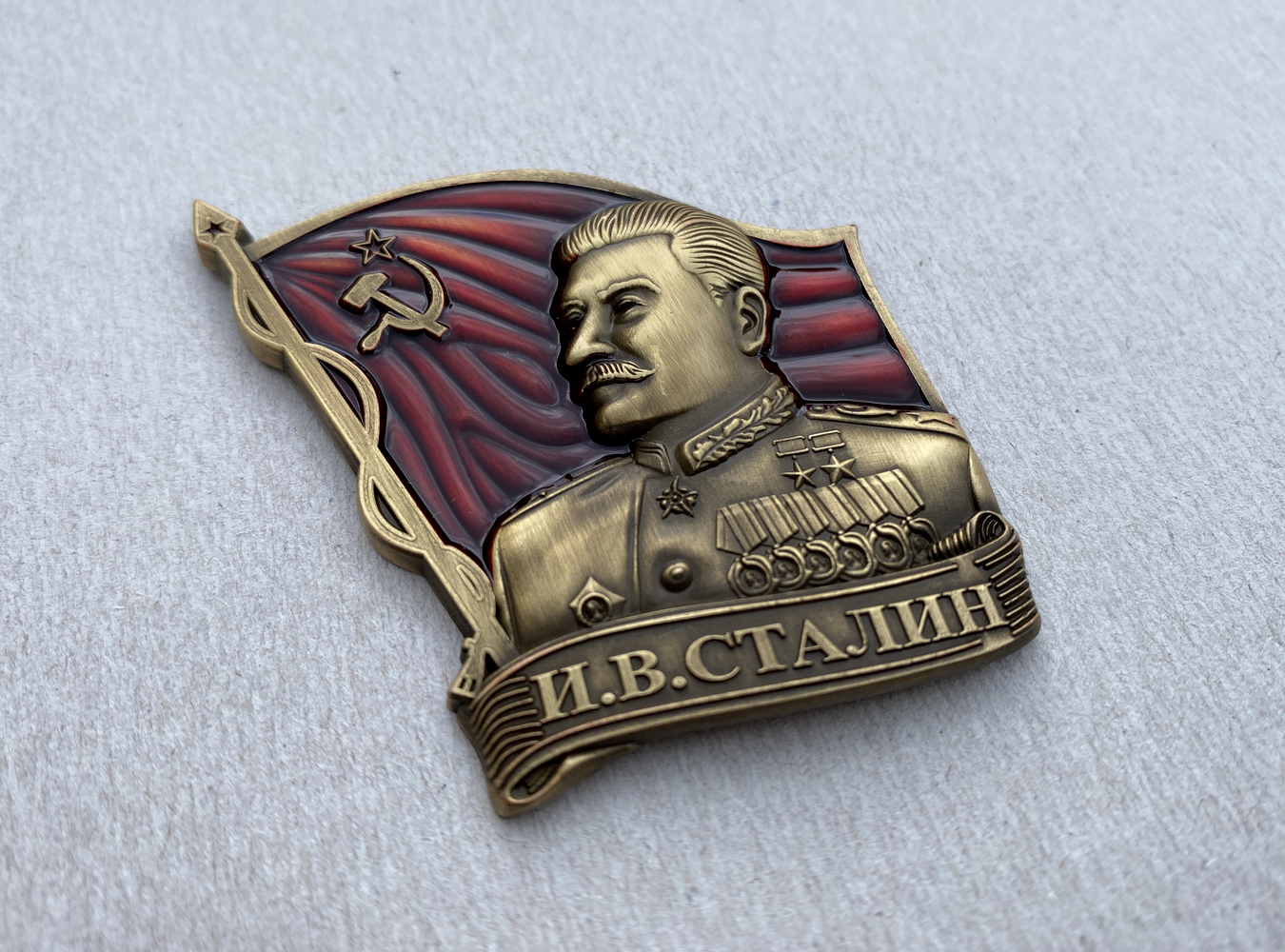 3D МАГНИТ ИЗ МЕТАЛЛА "СТАЛИН" — фото 2