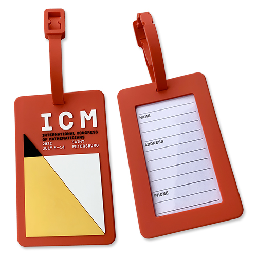 Багажная бирка из ПВХ с объемным логотипом "ICM"