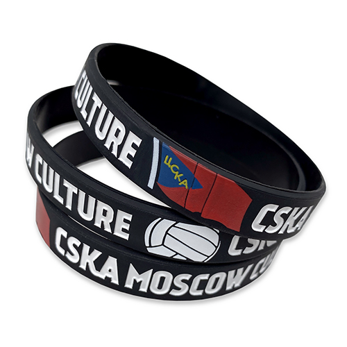 Браслеты из силикона с логотипом ФК "ЦСКА"