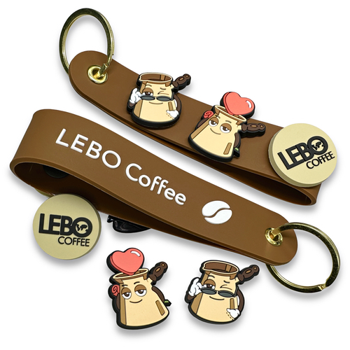 Брелок с джибитсами "LEBO COFFEE"