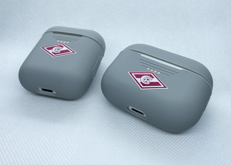 ЧЕХОЛ ИЗ СИЛИКОНА ДЛЯ AIRPODS PRO С ЛОГОТИПОМ "СПАРТАК" — фото 3