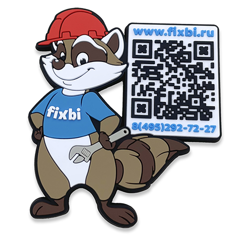 Объемный ПВХ магнит "FixBi"