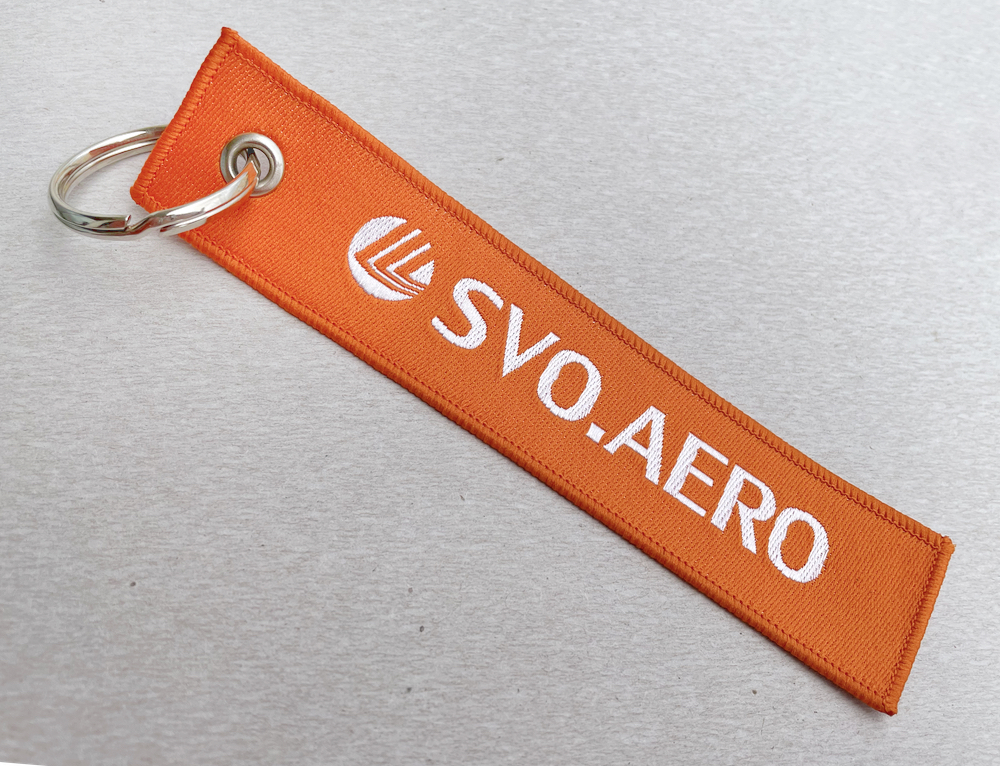 Ремувка из ткани с вышивкой "SVO.AERO" — фото 2