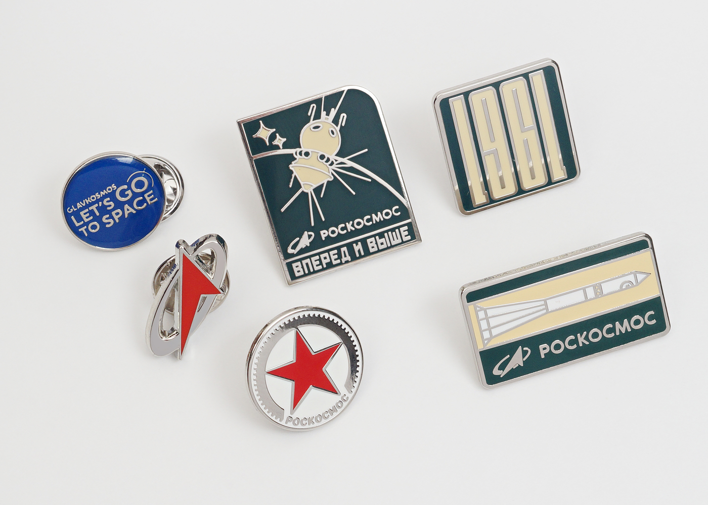 Значки из металла "РОСКОСМОС" — фото 2